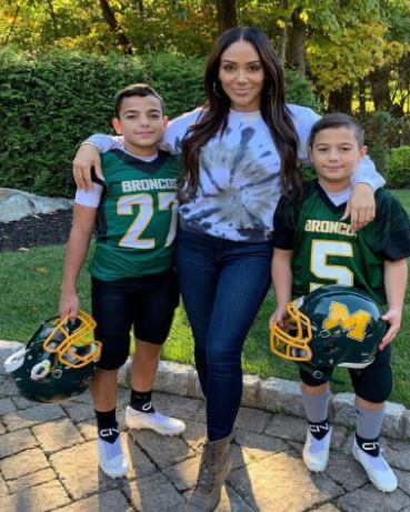 Gino Gorga with his mother Melissa Gorga and brother.